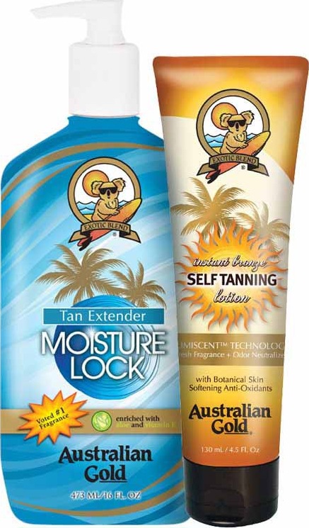 Kit Australian Gold Self-Tanning & Moisture Lock Lotion - Loção Hidratante 473ml + Autobronzeador 130ml