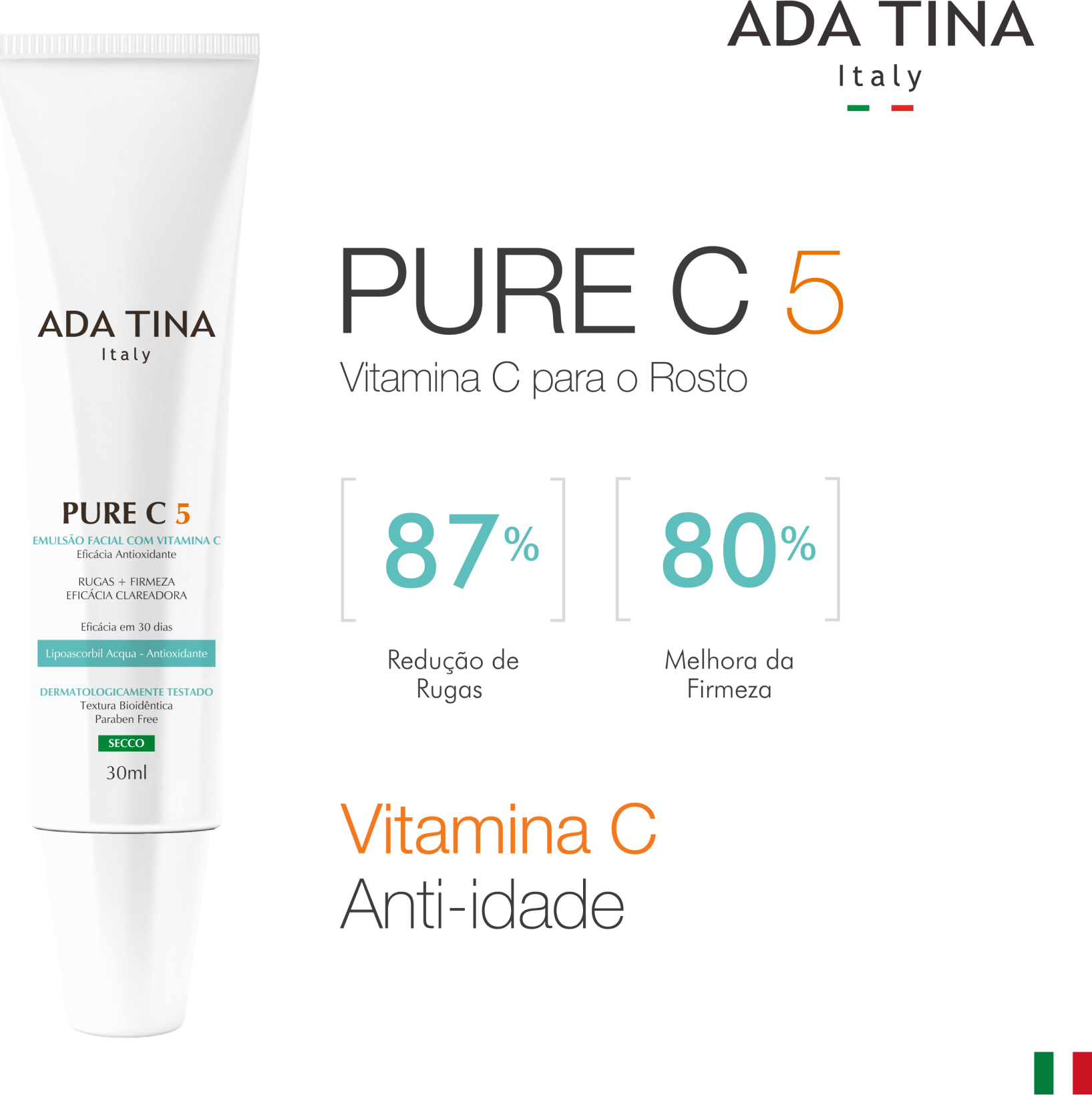 Ada Tina Pure C 5% - Emulsão Anti-Idade 30ml