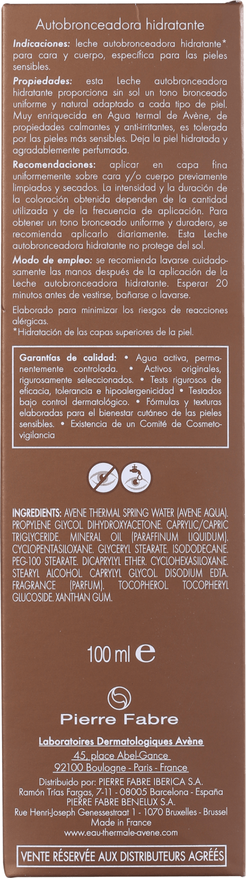 Avène Autobronzant Hydratant - Autobronzeador 100ml