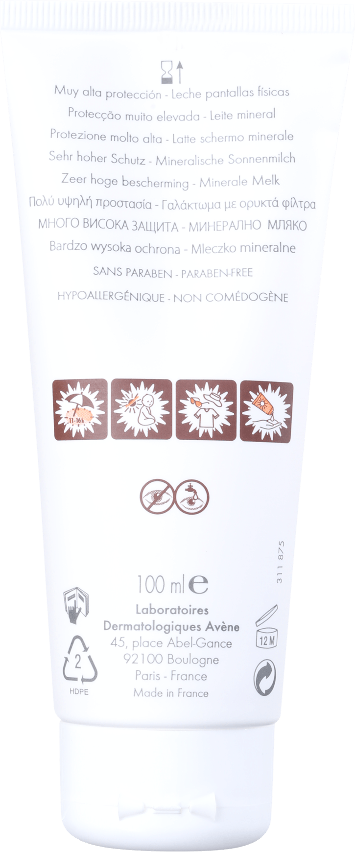 Avène Très Haute Protection Lait Mineral - Protetor Solar 100ml