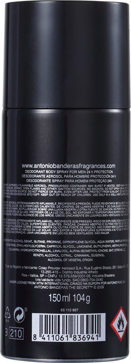 Antonio Banderas The Secret - Desodorante Masculino 150ml