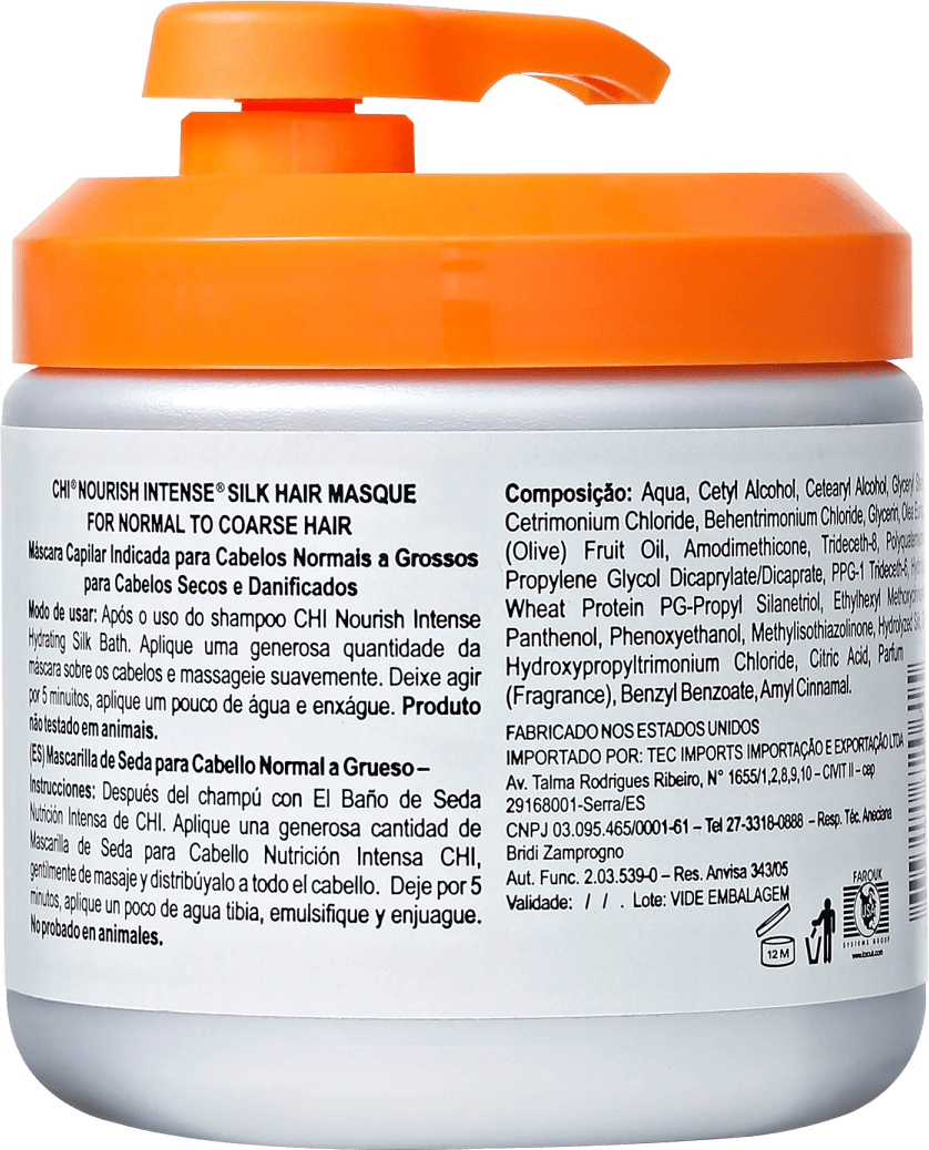 CHI Nourish Intense Silk Hair Masque for Normal To Coarse Hair - Máscara de Tratamento 473ml