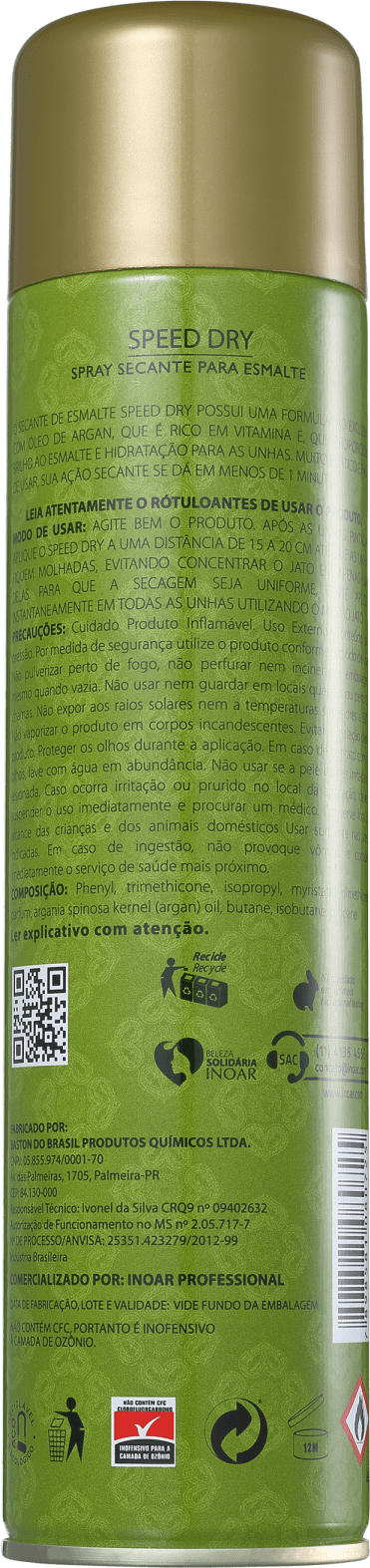 Inoar Speed Dry - Spray Secante para Esmalte 400ml