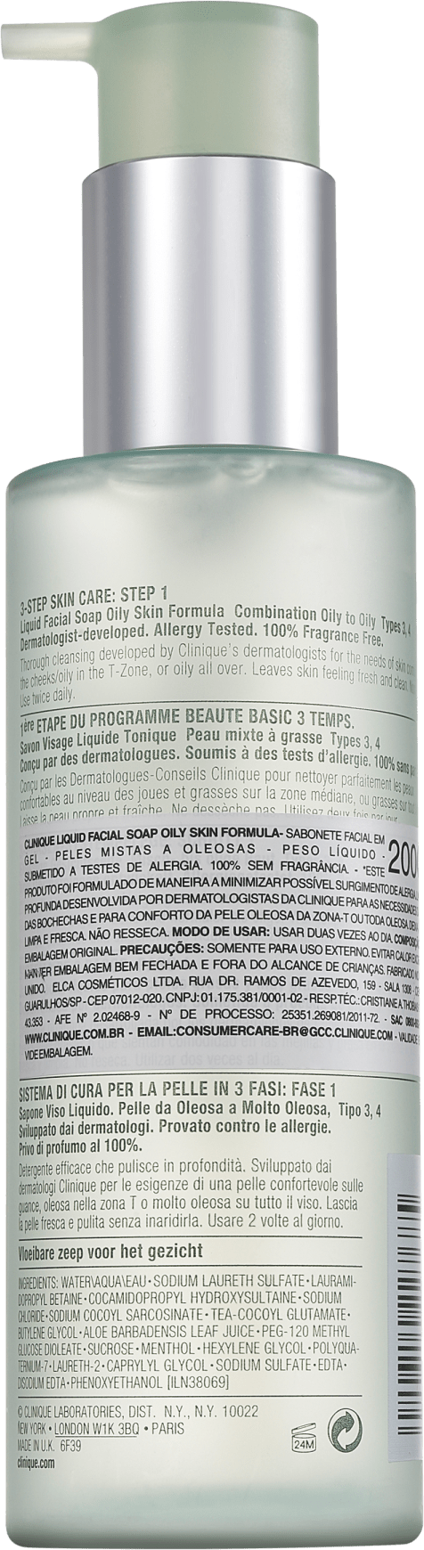 Clinique Oily Skin Formula - Sabonete Líquido Facial 200ml