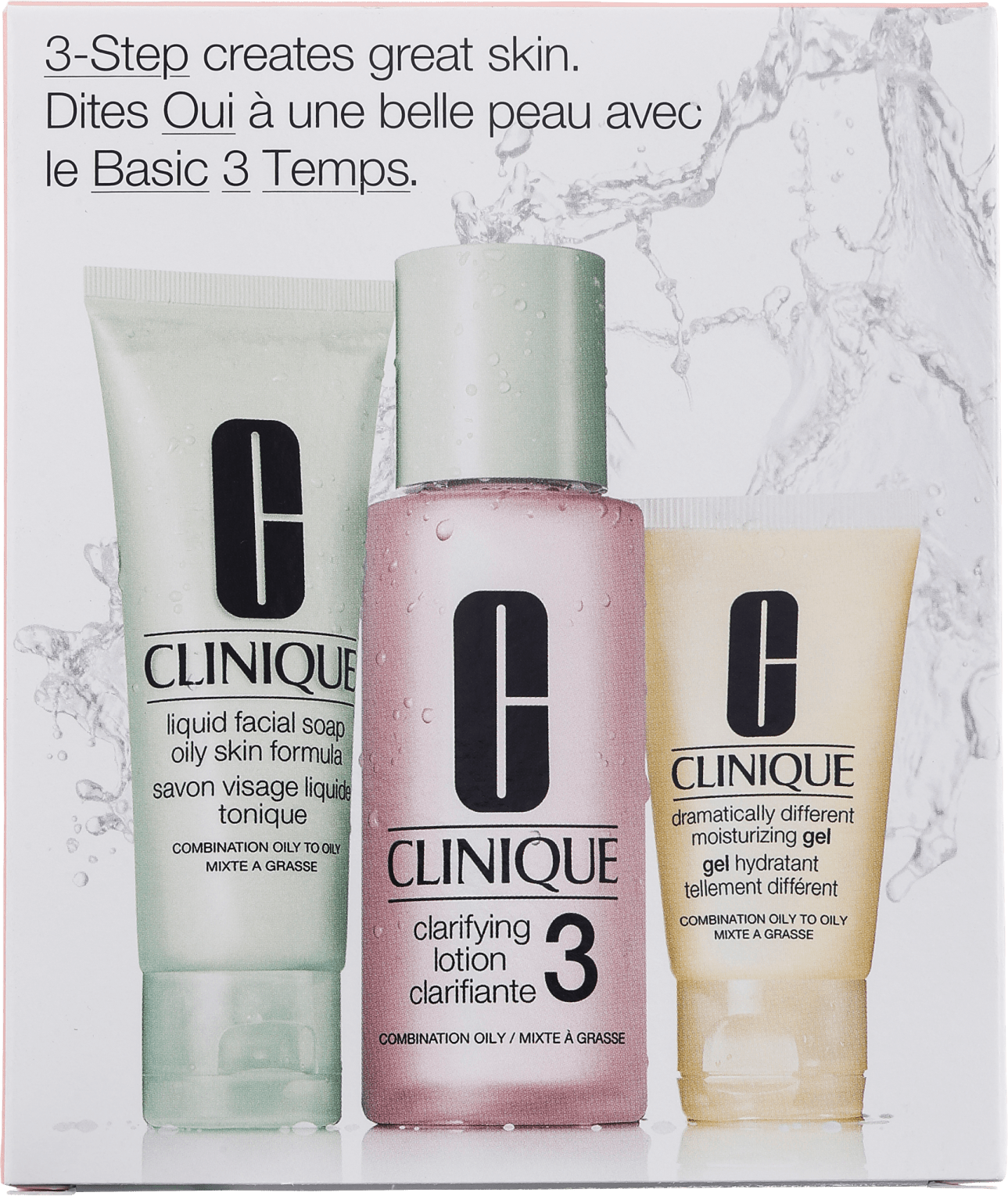 Kit Clinique Sistema 3 Passos Introdução Pele 3 (3 produtos)