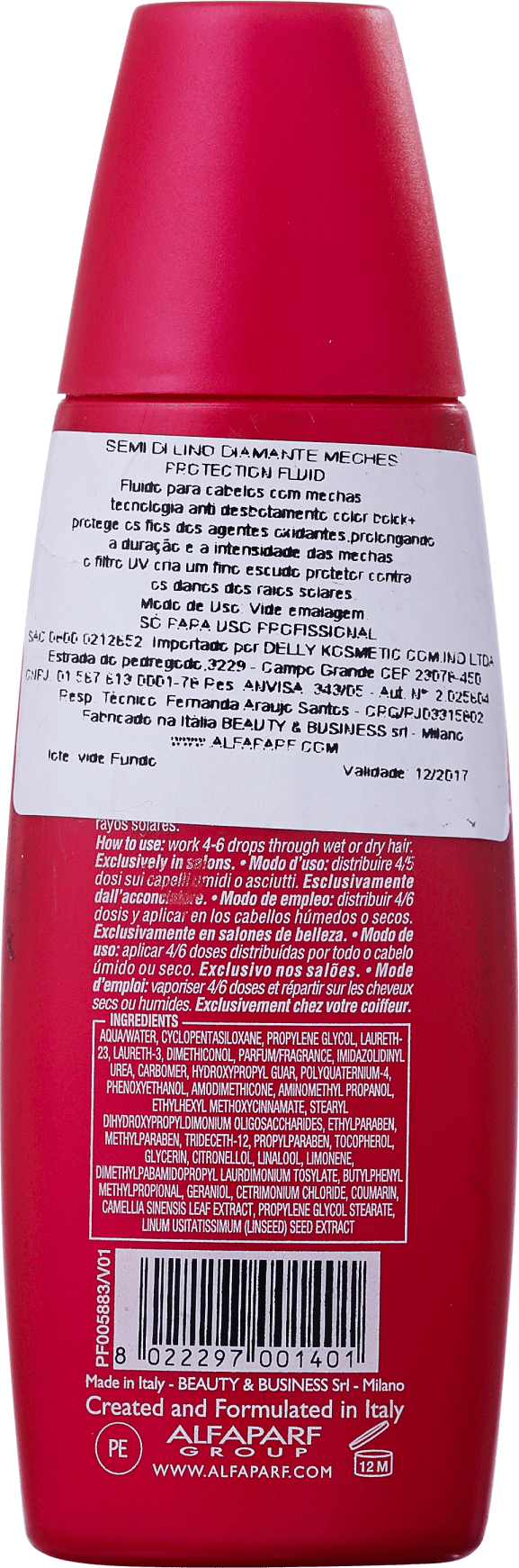 Alfaparf Semi di Lino Diamante Mèches Protection Fluid - Fluído 125ml