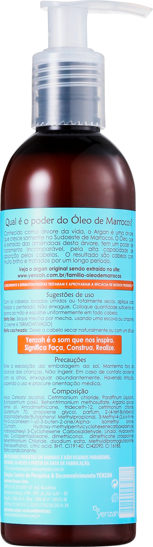 Yenzah Om Óleo de Marrocos Leave-In Reparador Hidratante - Leave-In 240ml