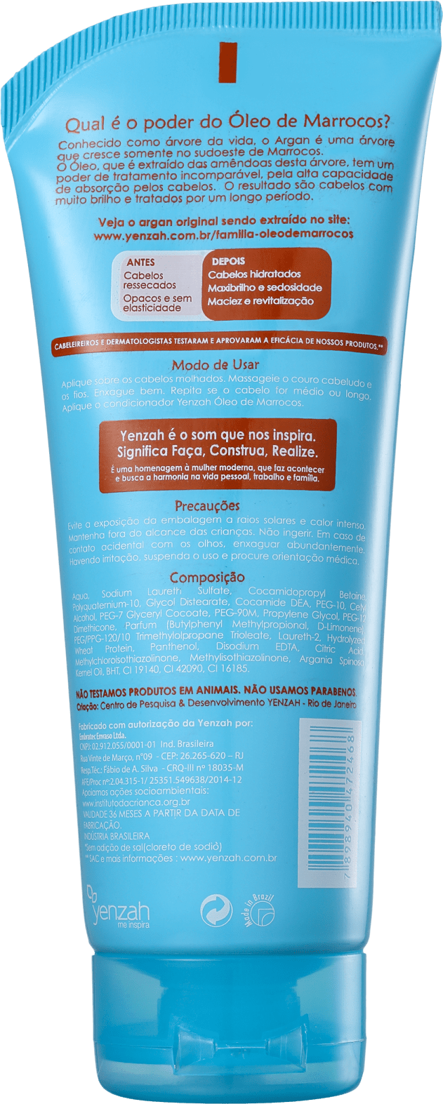 Yenzah Om Óleo de Marrocos Shampoo Reparador Hidratante - Shampoo 200ml