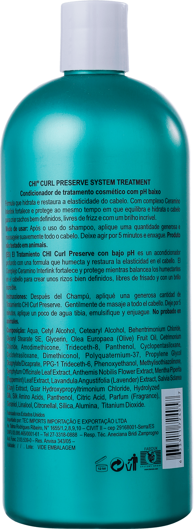 CHI Curl Preserve System Treatment -Tratamento Condicionante 950ml