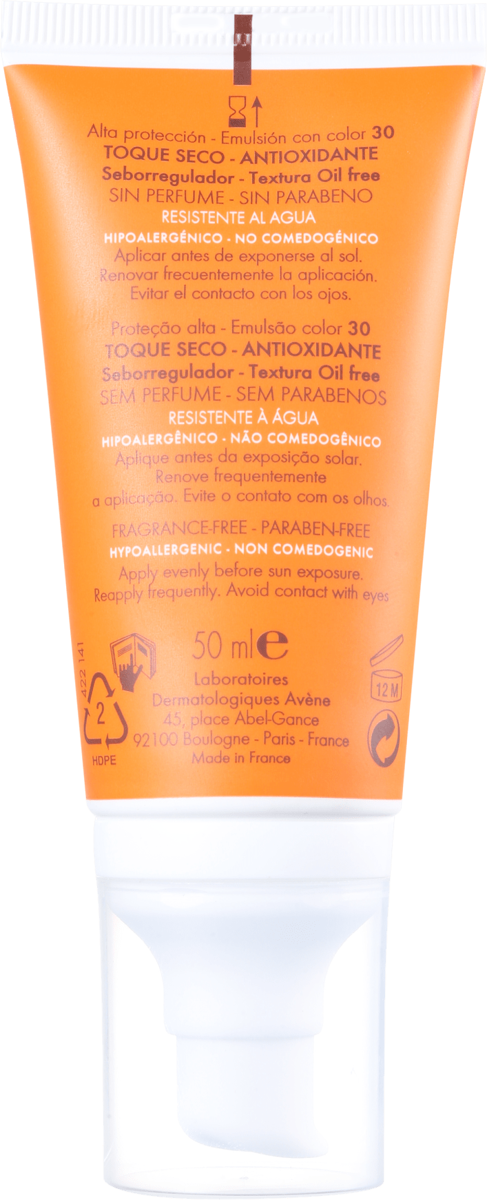 Avène High Protection Tinted FPS 30 - Protetor Solar com Cor 50ml