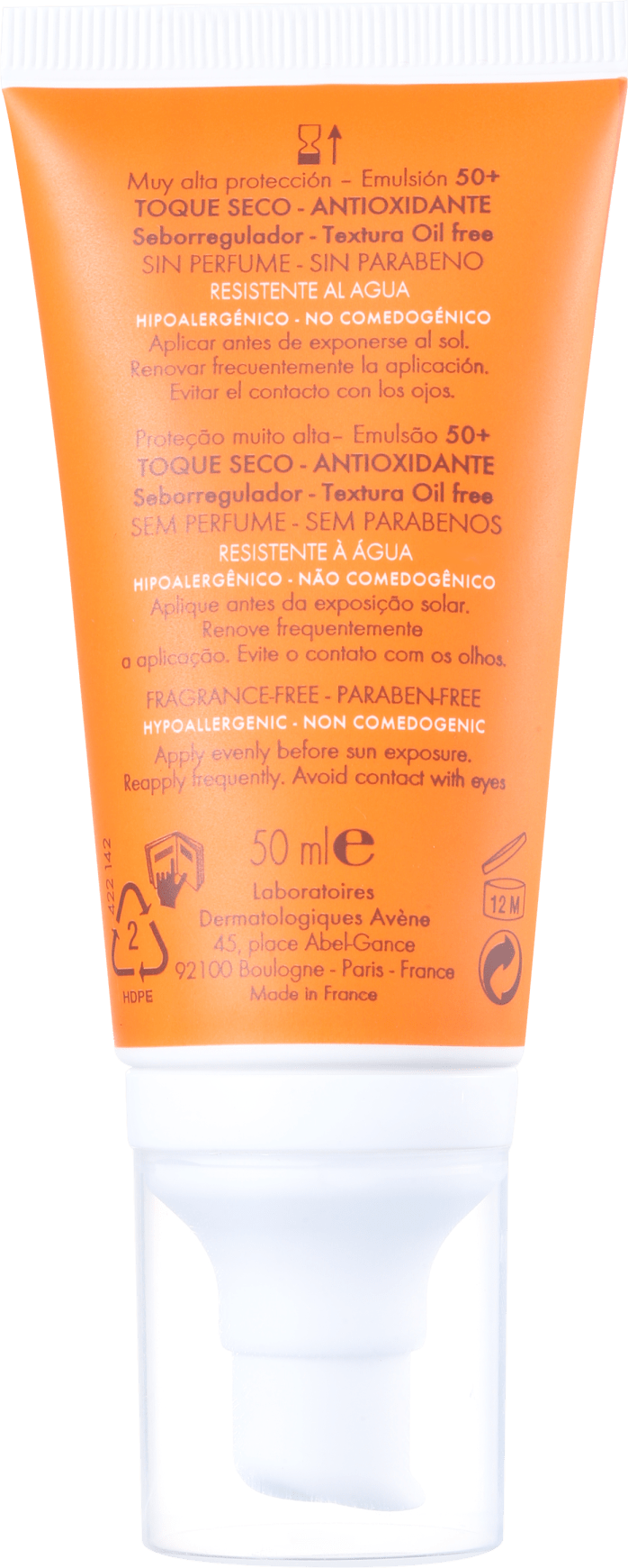 Avène Very High Protection Oil Free FPS 50 - Protetor Solar Facial 50ml