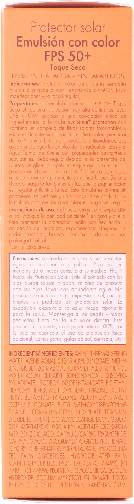 Avène Very High Protection Tinted Oil Free FPS 50 - Protetor Solar Facial 50ml