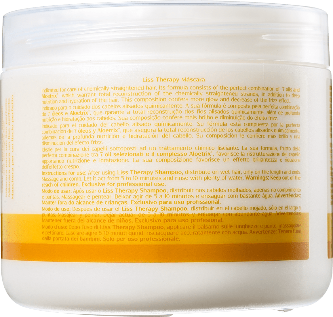 Yellow Liss Therapy Mask - Máscara de Tratamento 500g