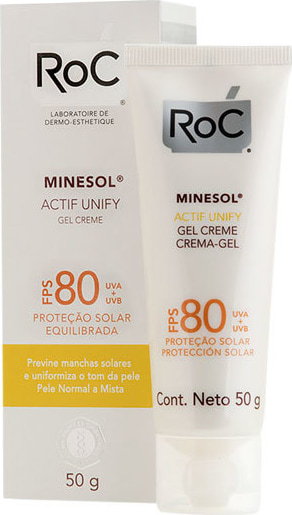 RoC Minesol Actif Unify FPS 80 - Protetor Solar Facial 50g