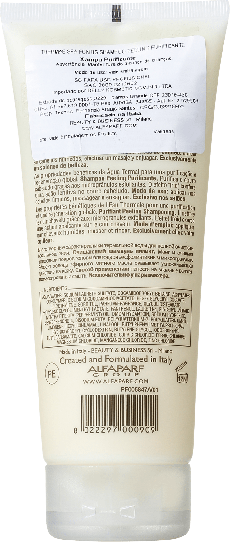 Alfaparf Thermae Spa Peel Purificante - Shampoo 200ml