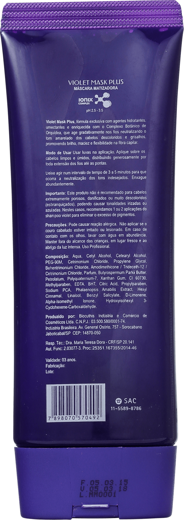 Mediterrani Violet Mask - Máscara Matizadora 200g