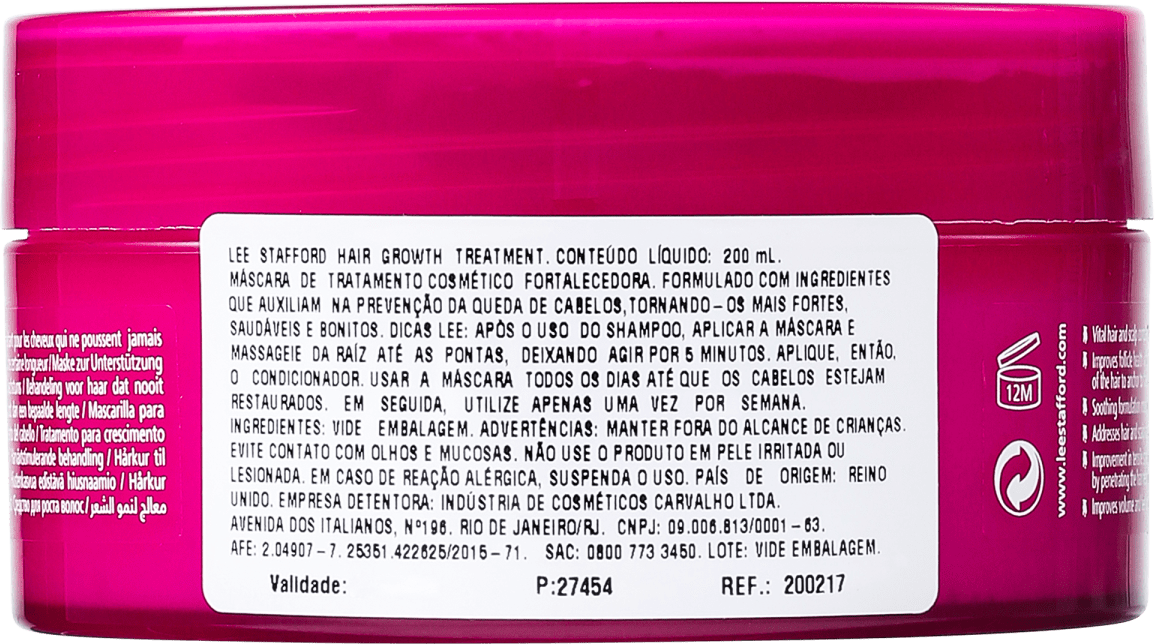 Lee Stafford Hair Growth Treatment Mask - Máscara de Tratamento Intensivo 200ml