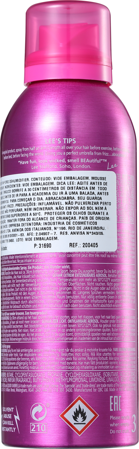 Lee Stafford Poker Straight Dehumidifier - Spray Defrizante 200ml