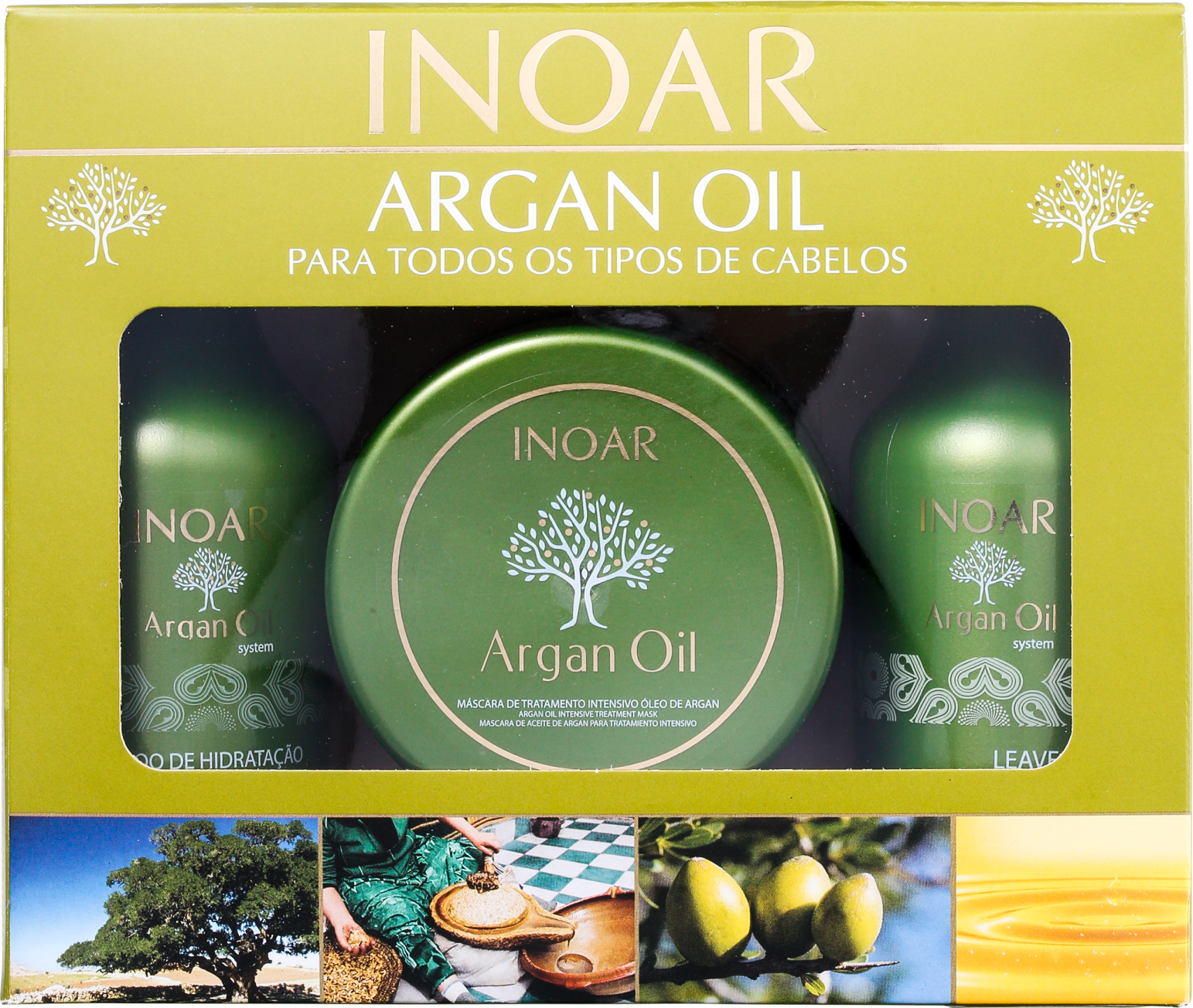 Inoar Argan Oil Hair Kit (3 Produtos)