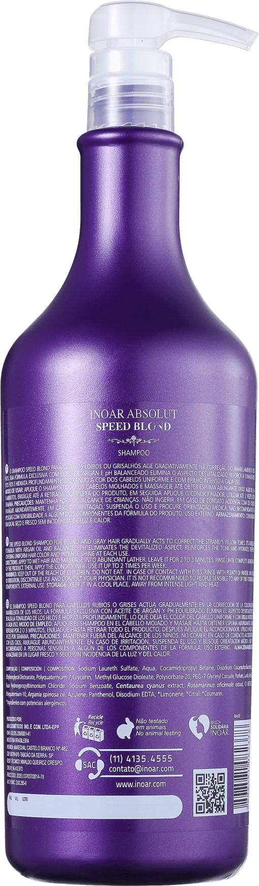 Inoar Absolut Speed Blond - Shampoo 1000ml