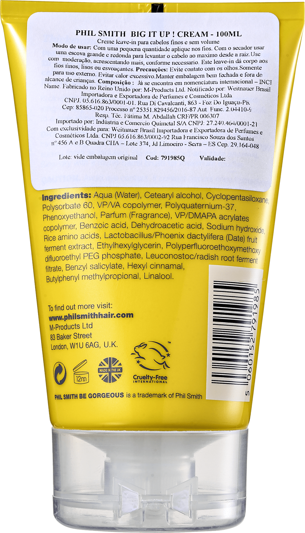 Phil Smith Big It Up Thickening Volume Cream - Leave-In 100ml