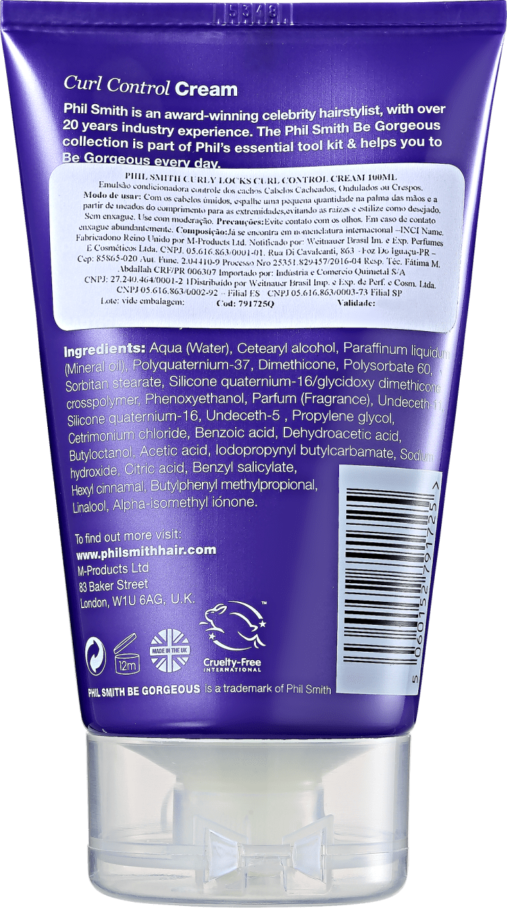 Phil Smith Curly Locks Curl Control Cream - Leave-In 100ml