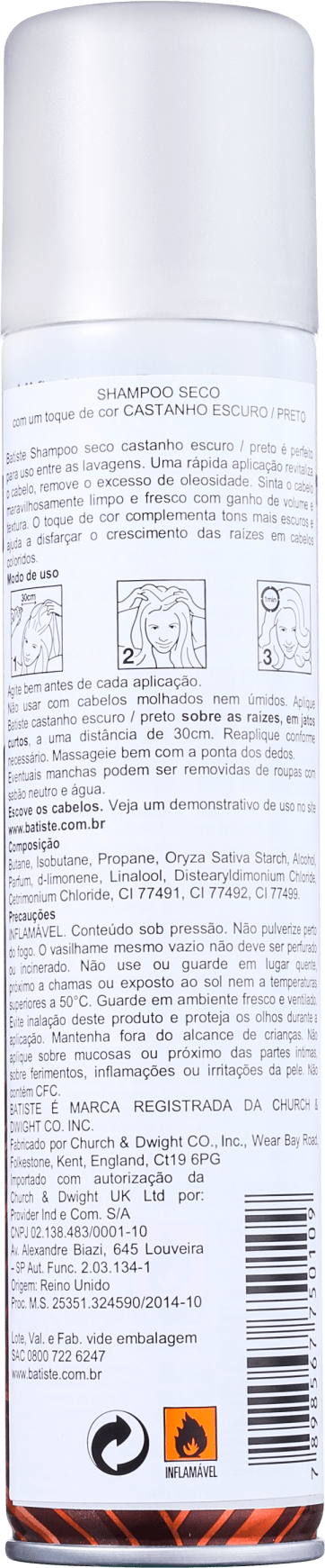 Batiste Castanho - Shampoo Seco 200ml
