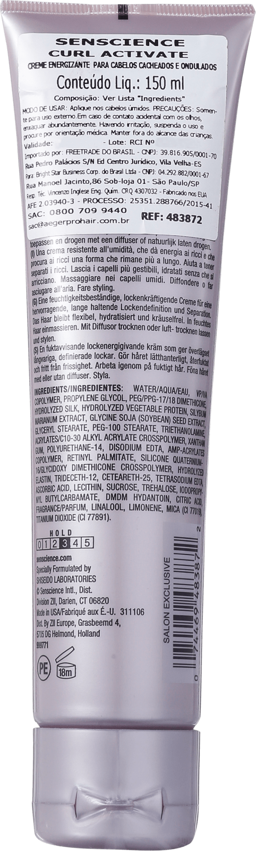 Senscience Curl Activating Energizing Crème - Ativador de Cachos 150ml