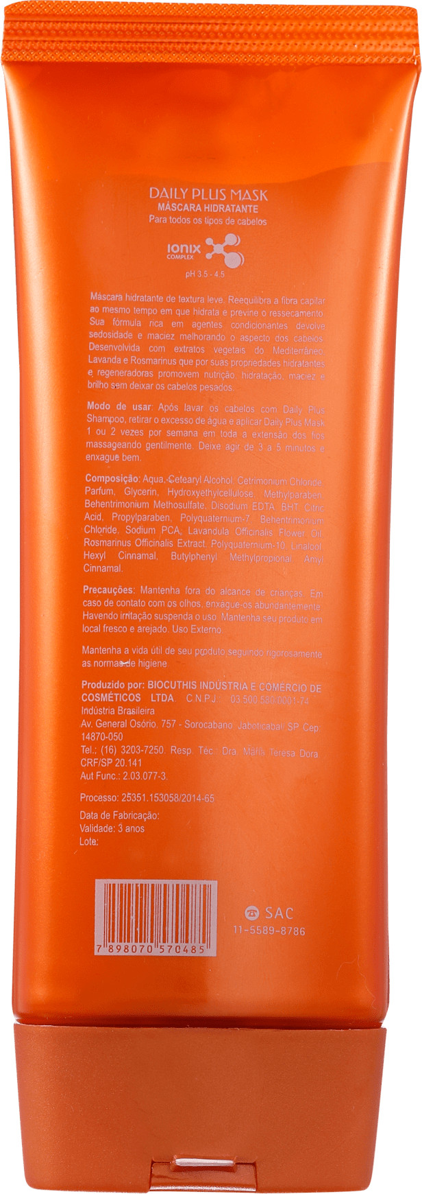 Mediterrani Professional Daily Plus Mask - Máscara Hidratante 200g