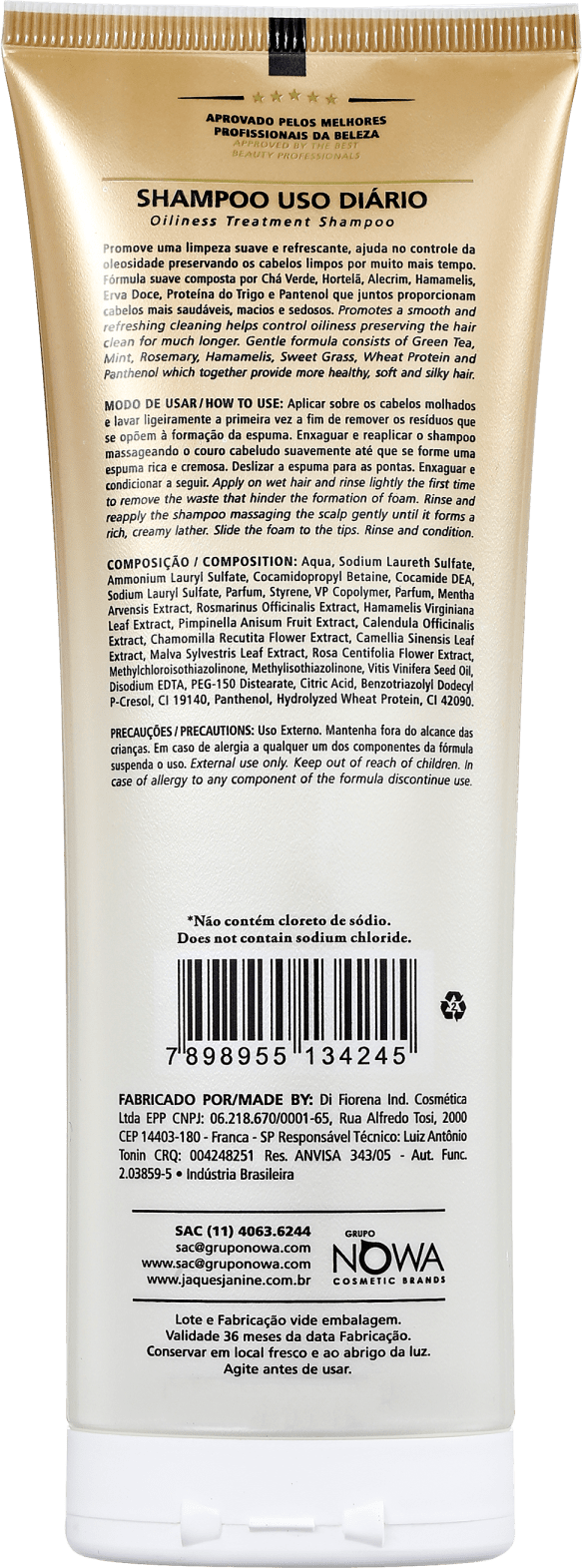 Jacques Janine Professionnel Uso Diário Cabelos Oleosos - Shampoo 240ml