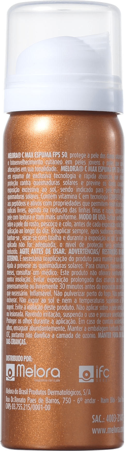 Melora Melora C Max Espuma FPS 50 - Protetor Solar Facial 45ml