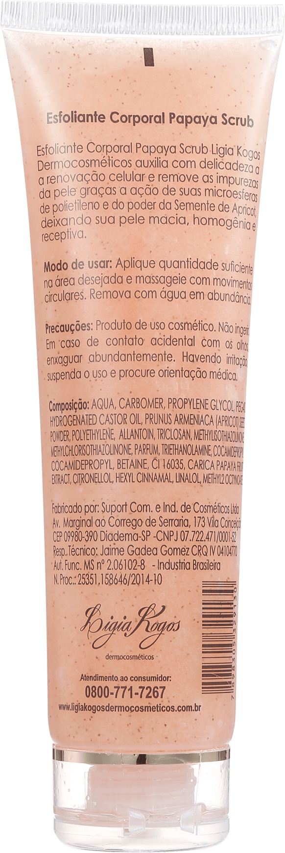 Ligia Kogos Papaya Scrub - Esfoliante Corporal 150g