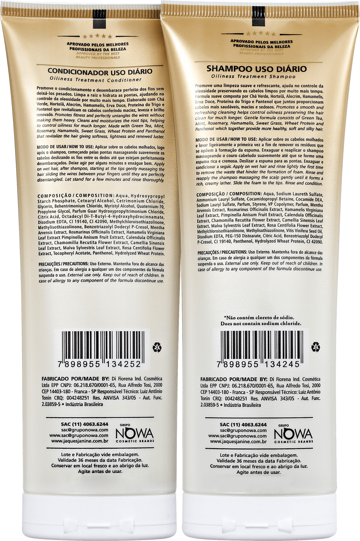 Jacques Janine Professionnel Uso Diário Cabelos Oleosos Duo Kit (2 Produtos)