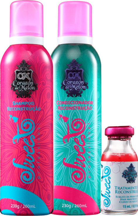 Sweet Hair Corazón de Melón Reconstrução Alquimia Kit (3 Produtos)