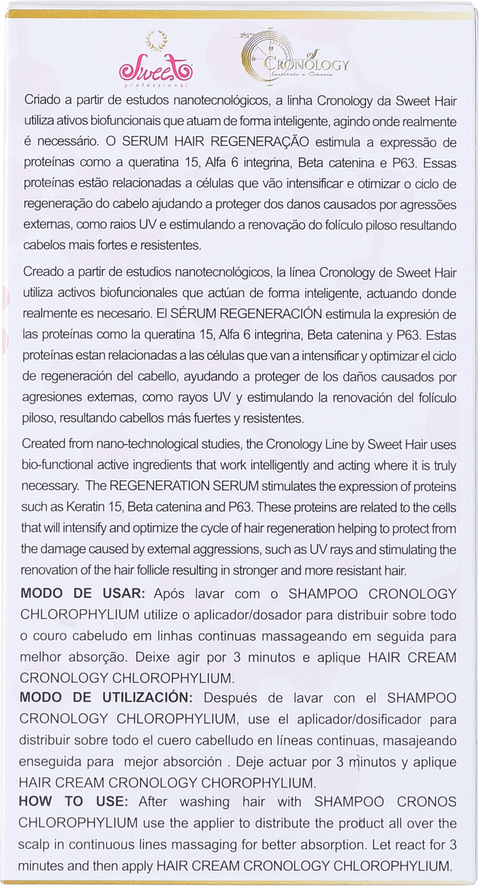 Sweet Hair Cronos Regeneração - Sérum 30ml
