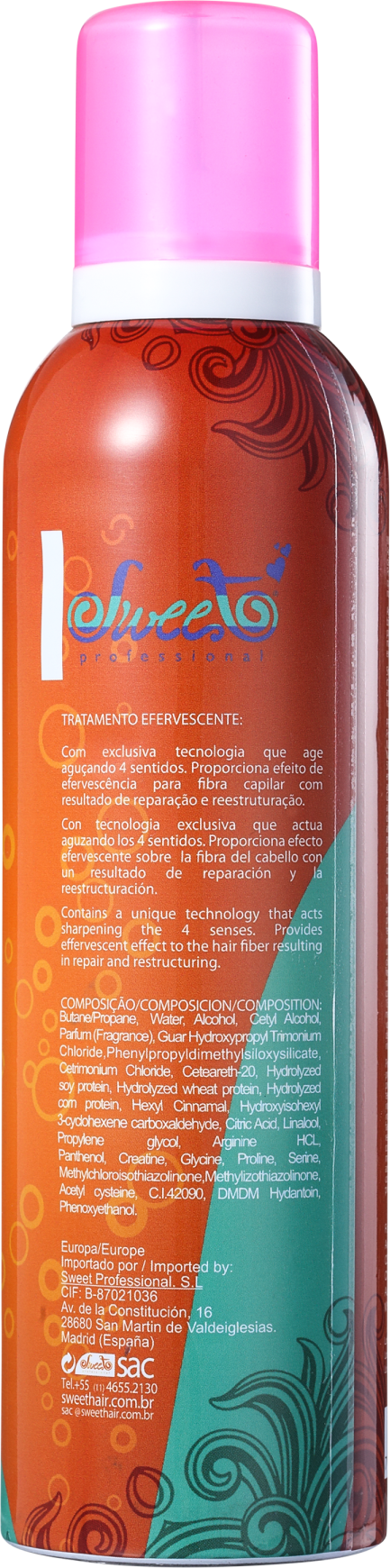 Sweet Hair Corazón de Melón Efervescente Reparação Intensa - Tratamento 260ml
