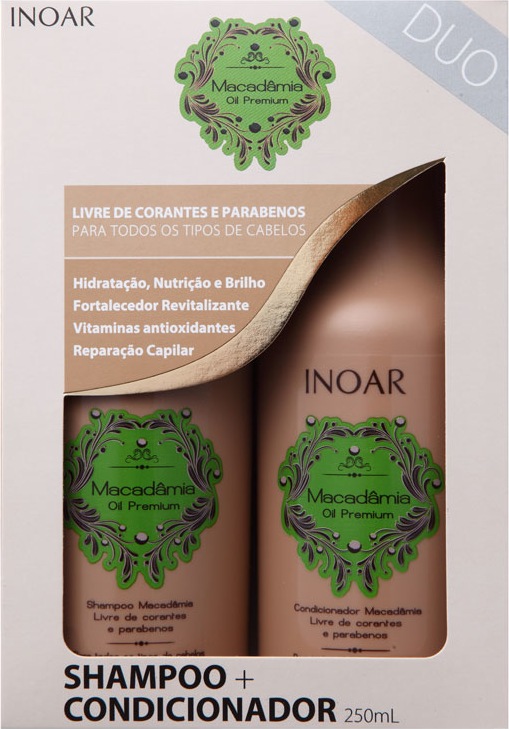 Inoar Macadâmia Oil Premium Kit de Tratamento Diário - 250ml (2 Produtos)