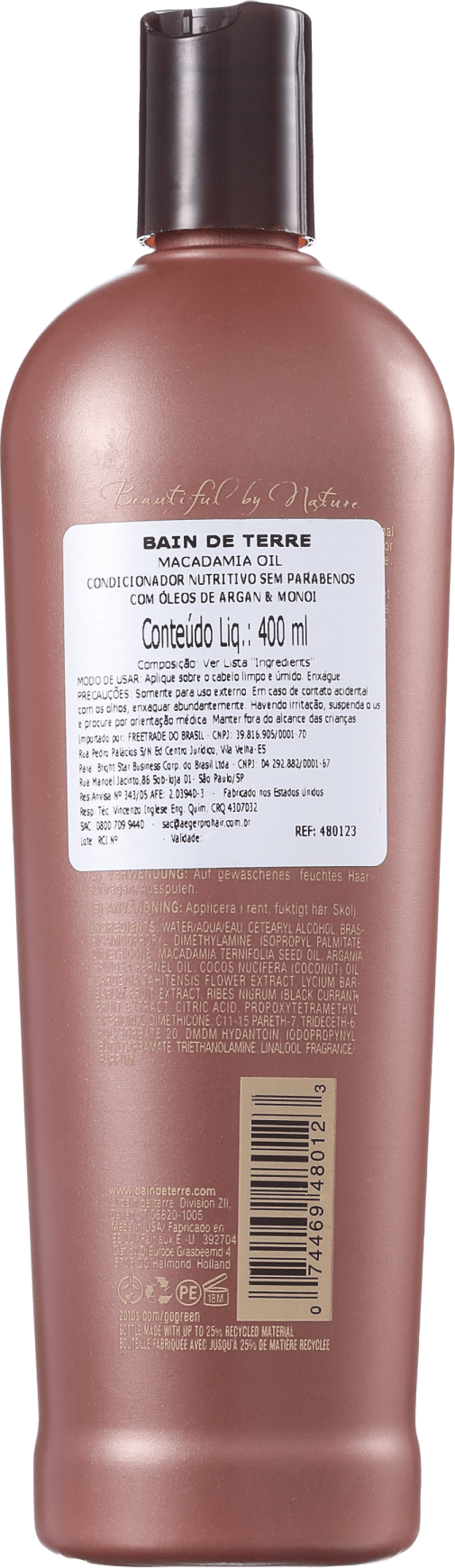Bain de Terre Macadamia Oil Nourishing Conditioner - Condicionador 400ml