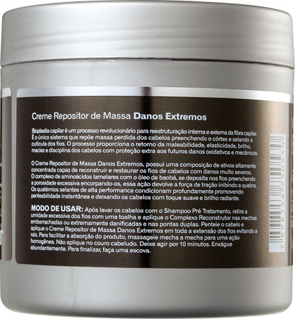 Lowell Bioplastia Creme Repositor de Massa Danos Extremos - Máscara Condicionante 450g