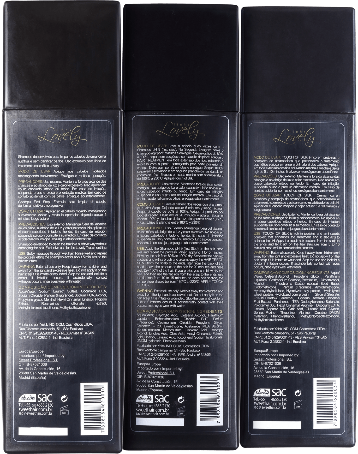 Sweet Hair Escova Lovely Professional Kit (3 Produtos)