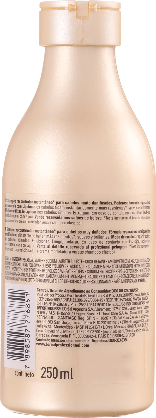 L'Oréal Professionnel Absolut Repair Cortex Lipidium Instant Reconstructing - Shampoo 250ml