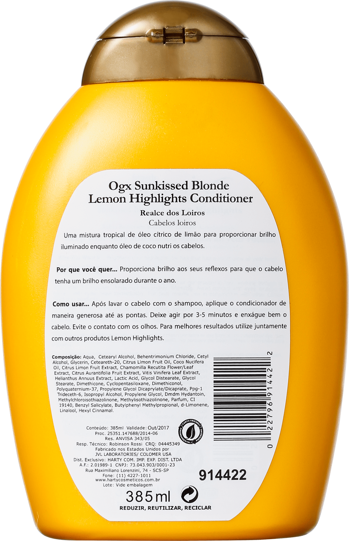 Organix Lemon Highlights Conditioner - Condicionador 385ml