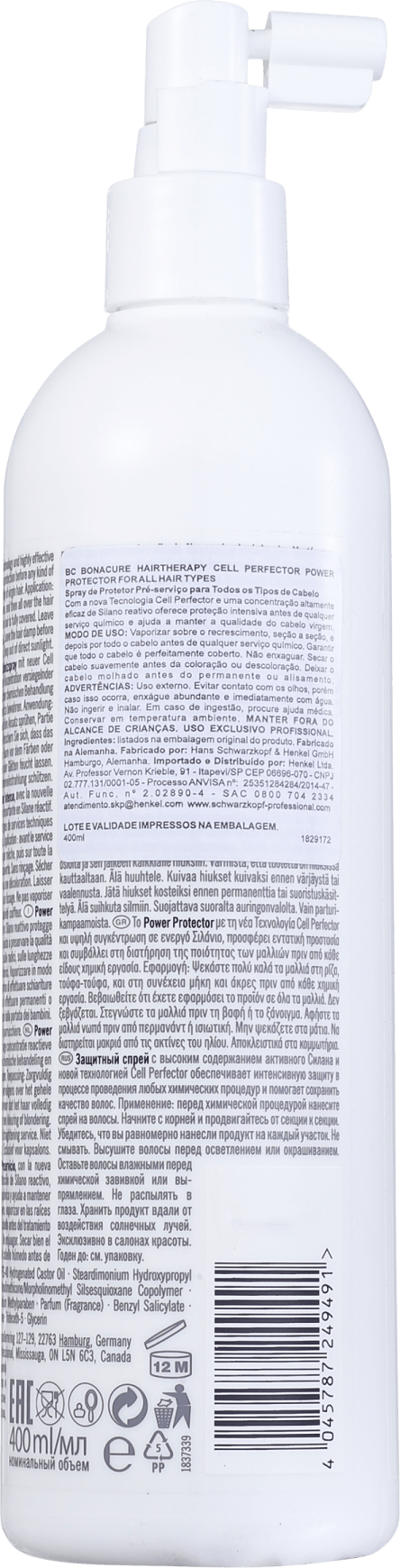 Schwarzkopf Professional BC Bonacure Power Protector - Protetor Pré-Quimica 400ml