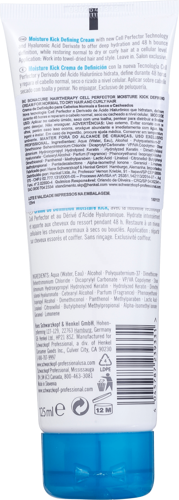 Schwarzkopf Professional BC Bonacure Moisture Kick Defining Cream - Modelador 125ml