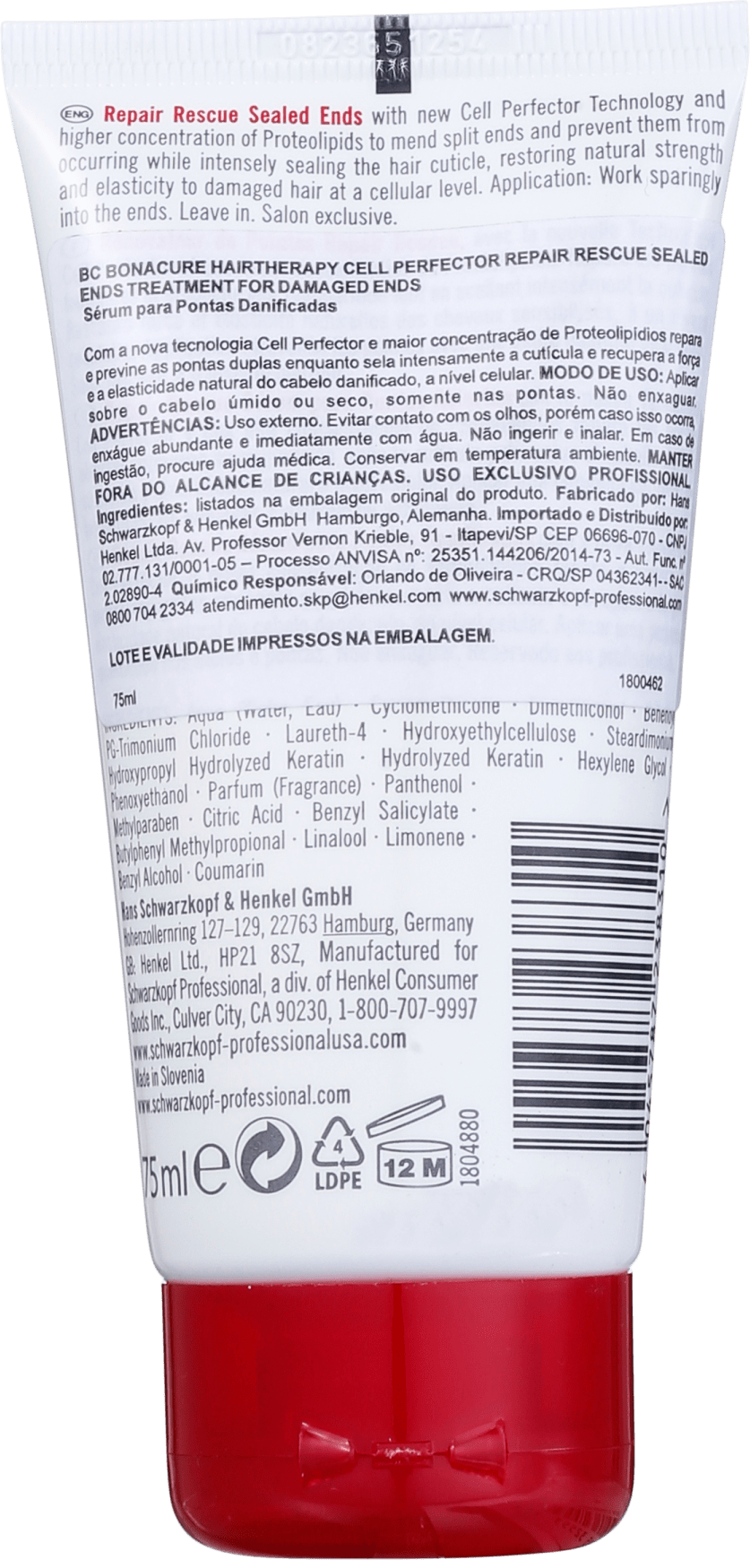 Schwarzkopf Professional BC Bonacure Repair Rescue Sealed Ends - Leave-In 75ml