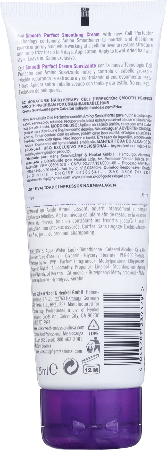 Schwarzkopf Professional BC Bonacure Smooth Perfect Smoothing Cream - Leave-In 125ml