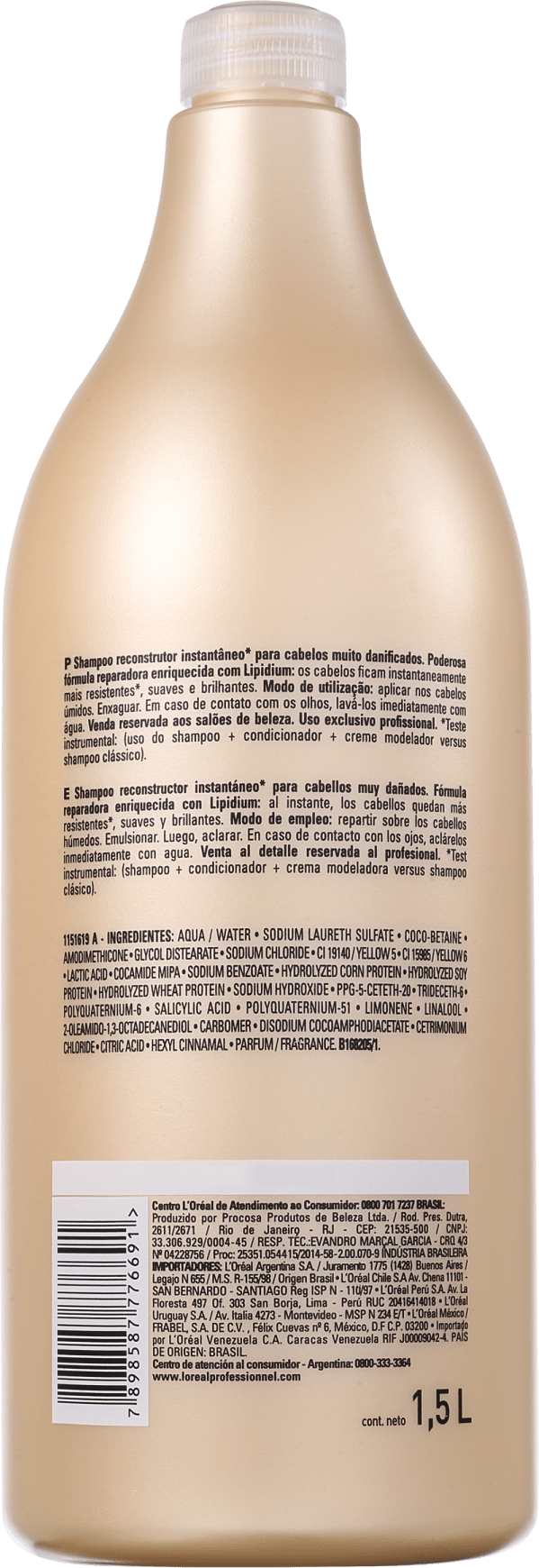 L'Oréal Professionnel Absolut Repair Cortex Lipidium Instant Reconstructing - Shampoo 1500ml