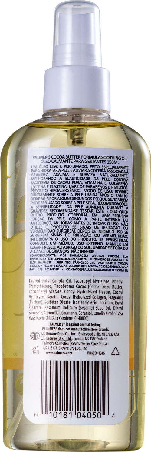 Palmer's Cocoa Butter Formula Soothing Oil - Óleo Calmante para Gestantes 150ml