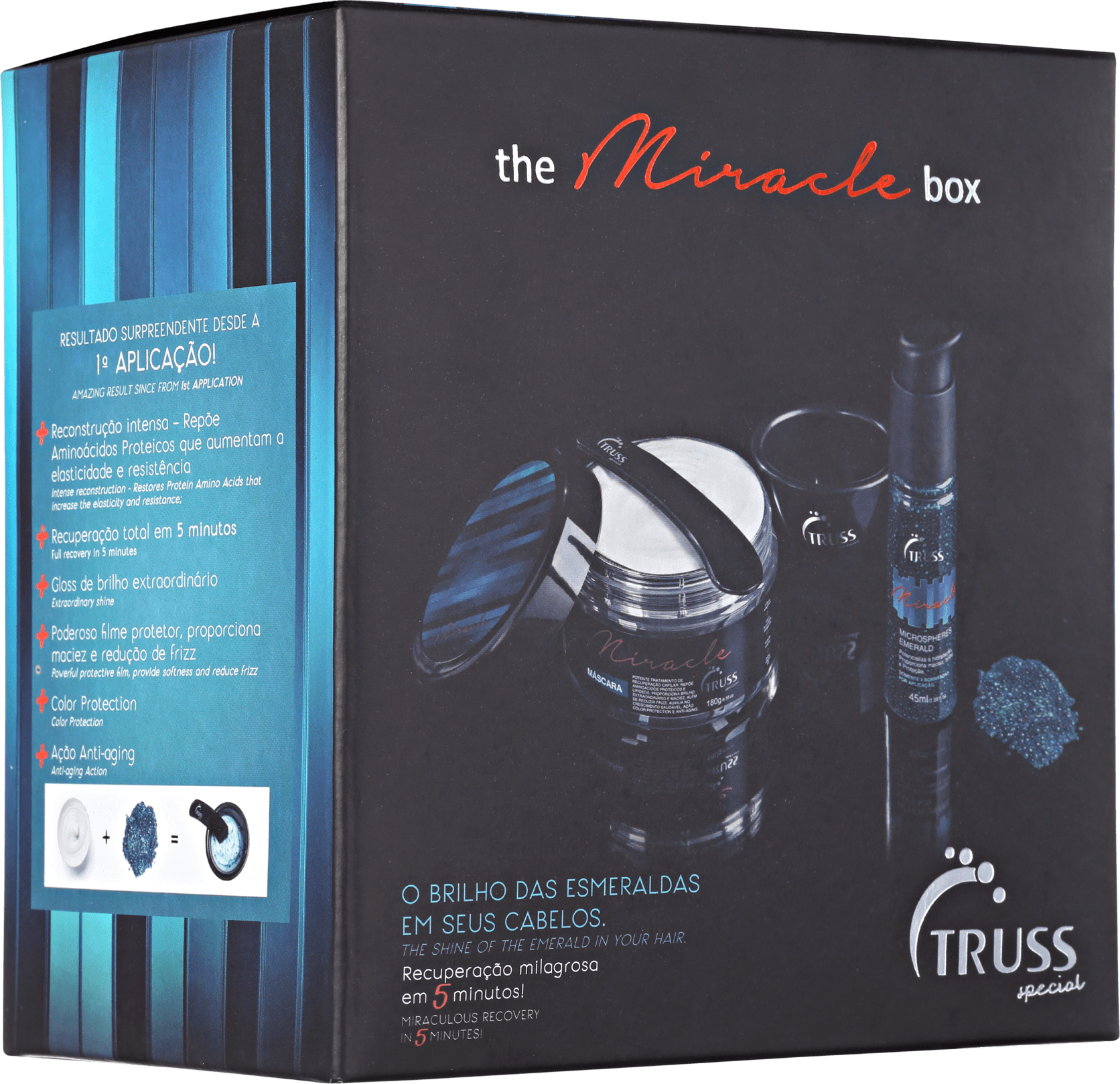 Truss Miracle Microspheres Emerald Kit (2 Produtos + Cumbuca + Espátula)