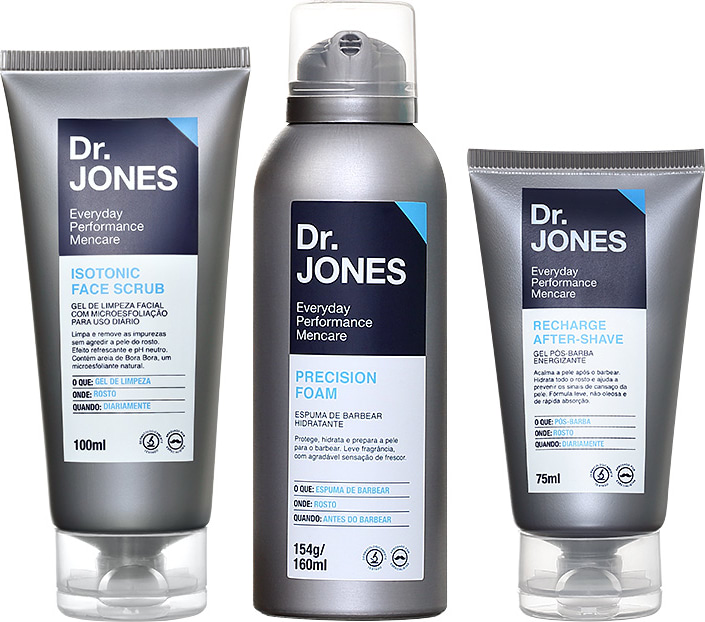 Kit Barba Dr. Jones The Shave Box (3 produtos + Nécessaire)